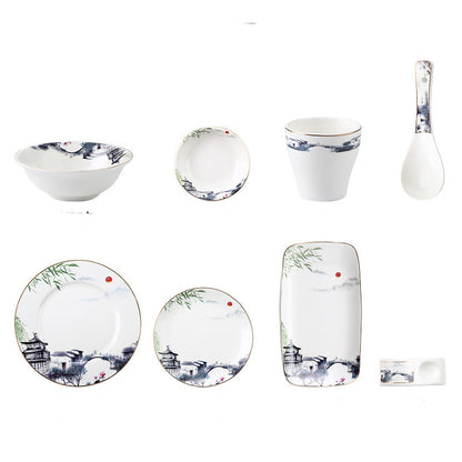 Hotel Tableware Set Eight-piece Bowl And Plate Hospitality Tableware Set