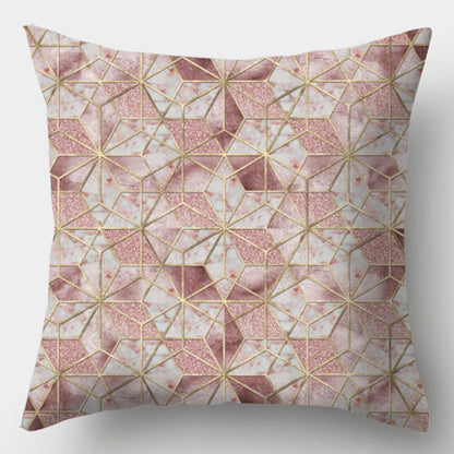Modern Simple Pillow Home Cushion Geometric Amazon Hot Sale Peach Skin Fabric