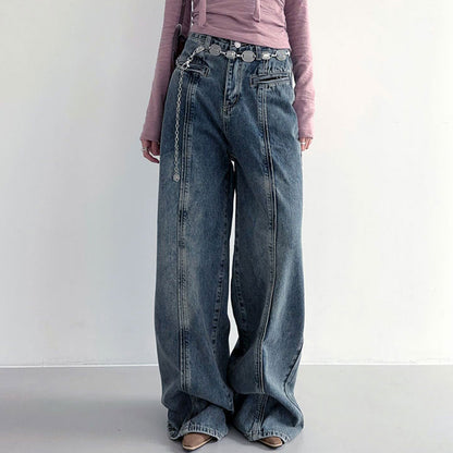 American Style Trend Street Shooting Women's Clothing Worn Jeans