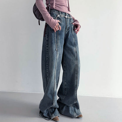 American Style Trend Street Shooting Women's Clothing Worn Jeans