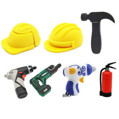 Cartoon Safety Helmet Electric Drill Fire Extinguis