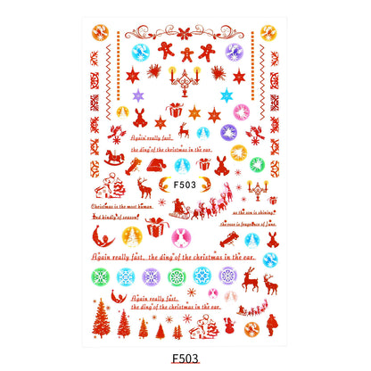 New Nail Sticker Santa Claus Decal Strap Adhesive