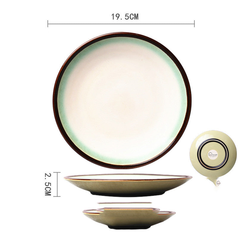 Ceramic Hand-painted Western Food Microwave Breakfast Plate