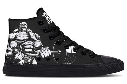 Men's And Women's Fashion Color Printing High-top Canvas Shoes