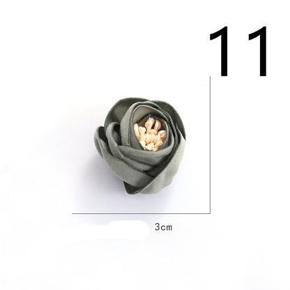 Fabric Flower Rose Sticky Head DIY Handmade Headdress