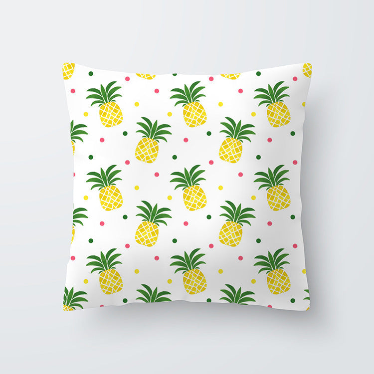 Geometric yellow Hawaiian pillowcase