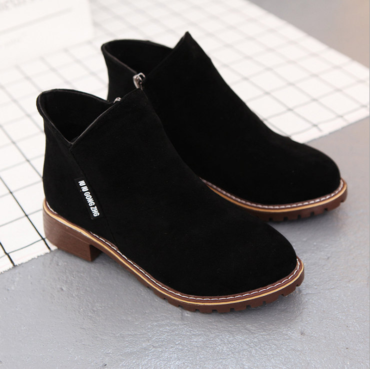 Korean version plus velvet Martin boots