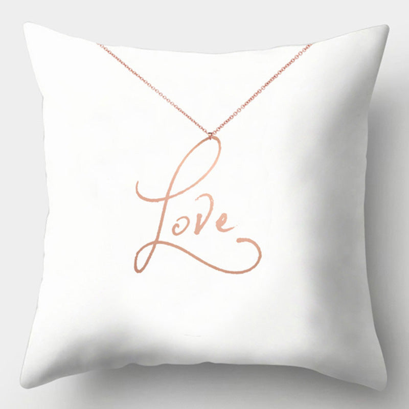 Modern Simple Pillow Home Cushion Geometric Amazon Hot Sale Peach Skin Fabric
