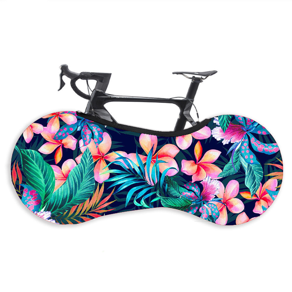 Semi-covering elastic dust cover for bicycle