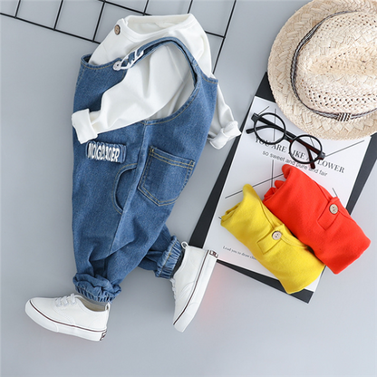 Baby denim strap set