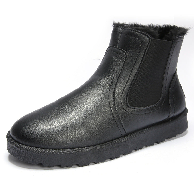 Men's warm mid-tube casual padded snow boots