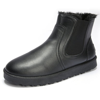 Men's warm mid-tube casual padded snow boots