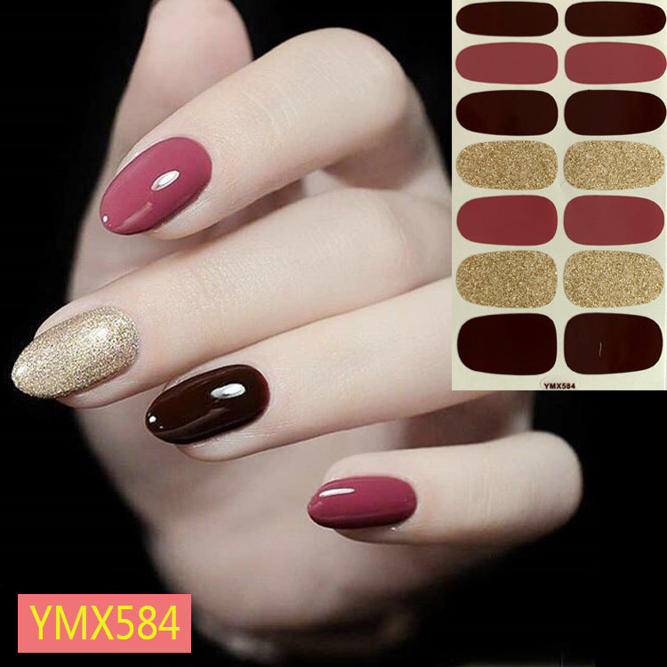Net Red Nail Stickers Sports Style Trend Pepsi Logo