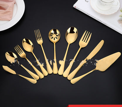 American Station 45-piece Western Cutlery Golden Cutlery