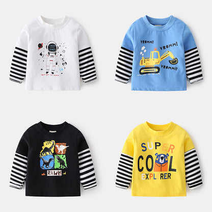 Cotton Round Neck Non-hooded Children's Clothing Cute Fashion Casual Children's Clothing