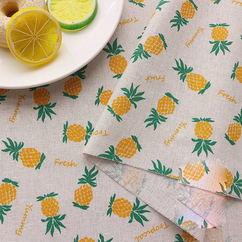 Ins linen fabric tablecloth curtain flower cloth