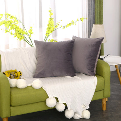 Velvet Solid Color Super Soft Sofa Cushion Children's Room Decoration