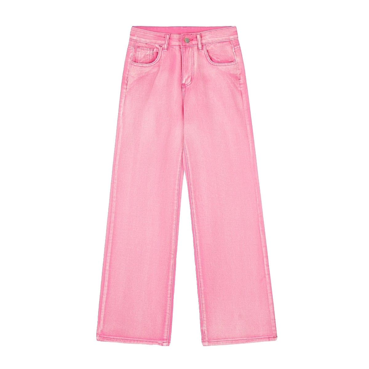 Women's Autumn Dopamine Color Retro Jeans Loose Casual Straight Leg Slimming Colored Pants
