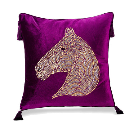 Bedroom Bedside Hot Drill Horse Head Pillow Cover