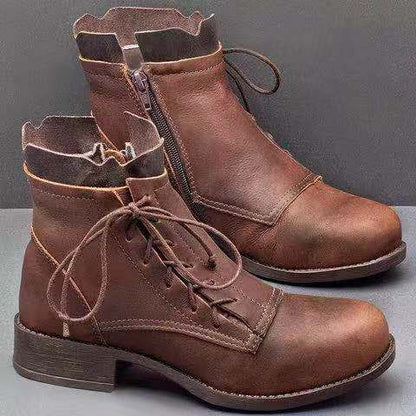 New low-heeled large size Martin boots