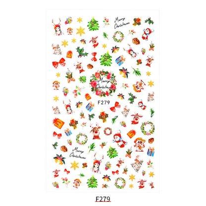 New Nail Sticker Santa Claus Decal Strap Adhesive