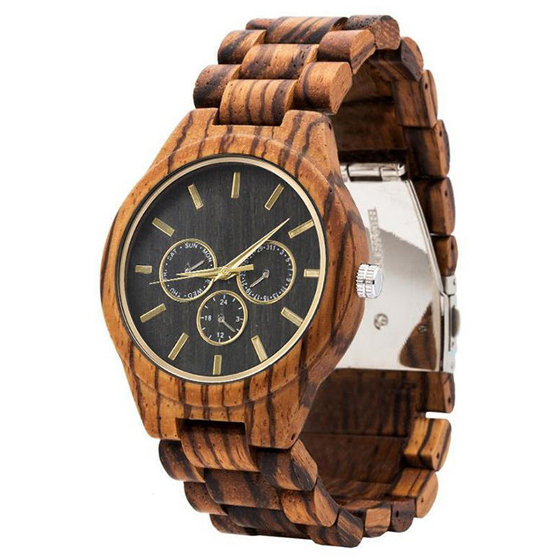 Fashion simple watch All wood walnut quartz watch