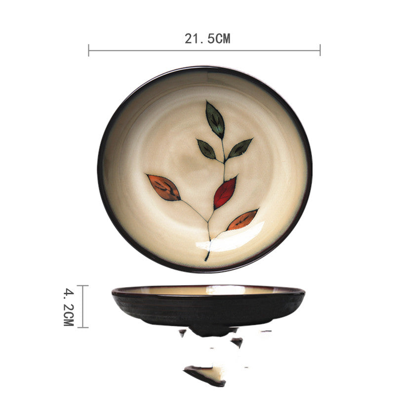 Ceramic Hand-painted Western Food Microwave Breakfast Plate