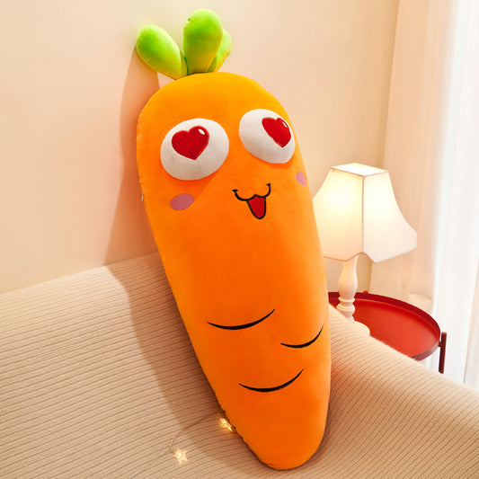 Radish Shape Expression Pillow Plush Toy