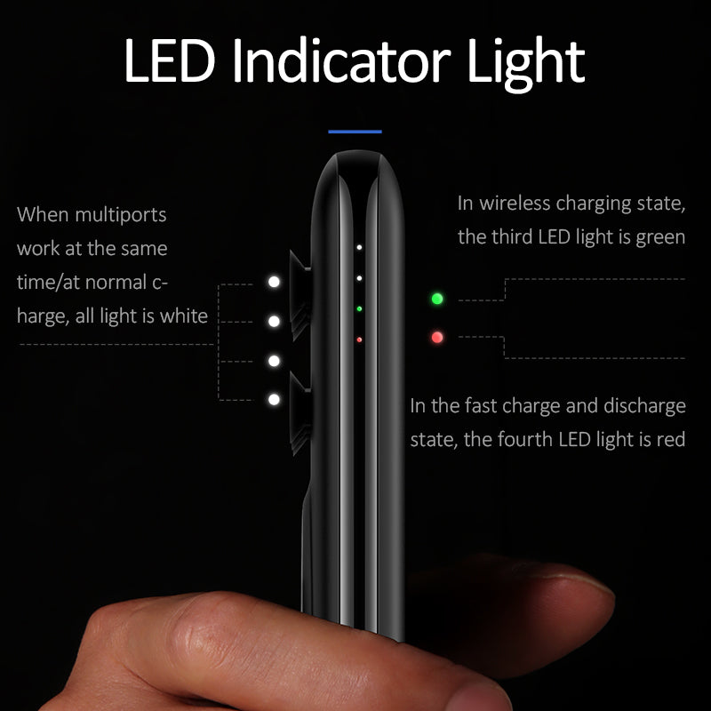 Fast Charge Suction Cup Wireless Charging Mobile 10000mAh