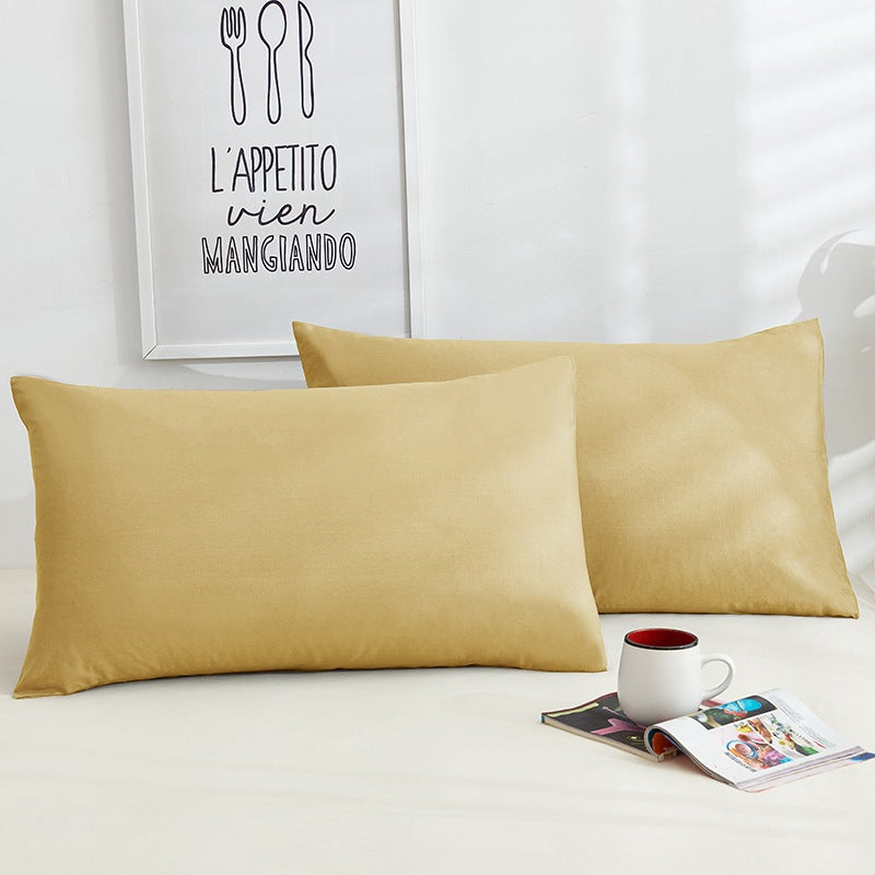 Pure Color Cotton Pillowcases A Pair Of Hotel Hotel Cotton 48X74CM
