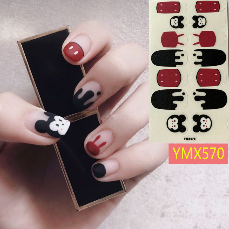 Net Red Nail Stickers Sports Style Trend Pepsi Logo