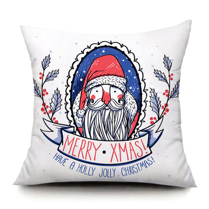 Santa Elk Pillow Cover Lumbar Pillow Car Pattern