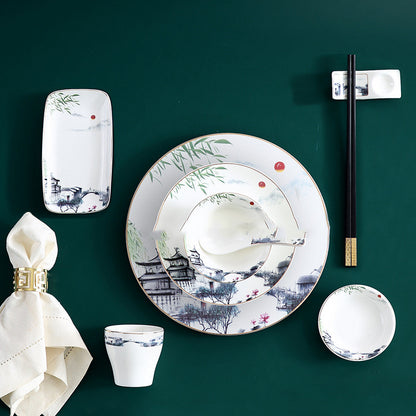 Hotel Tableware Set Eight-piece Bowl And Plate Hospitality Tableware Set
