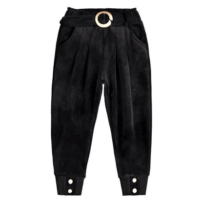 Girls' Corduroy Pants Autumn And Winter Clothes New Plus Cashmere