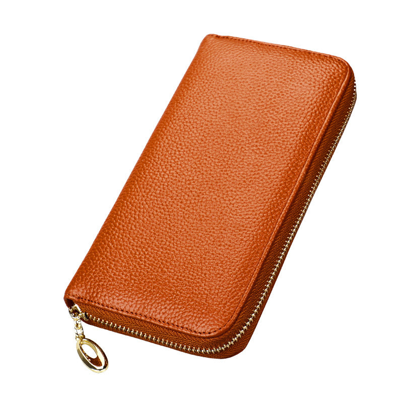 New Ladies Leather Multifunctional Large Capacity Long Zipper Wallet