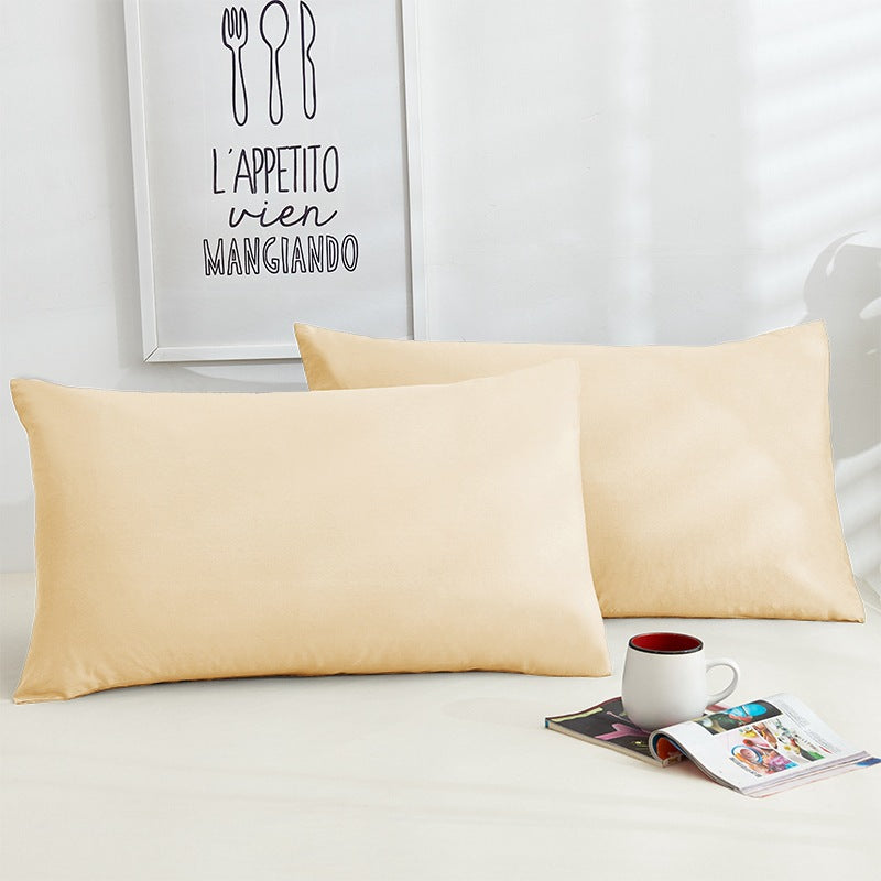 Pure Color Cotton Pillowcases A Pair Of Hotel Hotel Cotton 48X74CM
