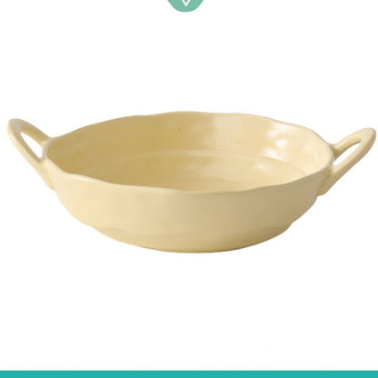Nordic Ceramic Deformed Binaural Bowl Creative Home Irregularity