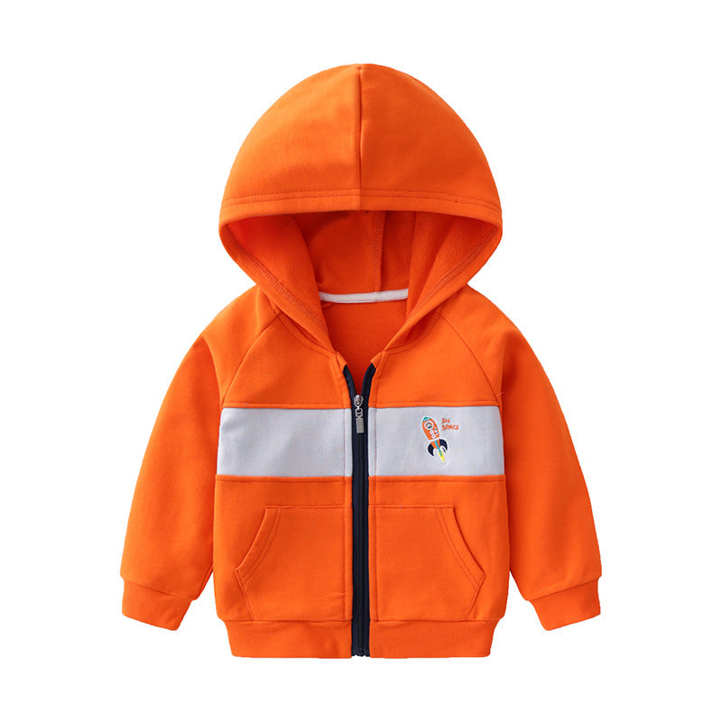Fashionable And Simple Cartoon Children's Thin Coat