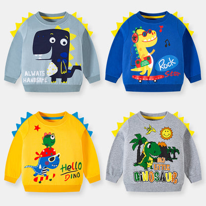 Children's Cartoon Round Neck Knitted Sweater