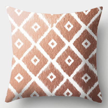Modern Simple Pillow Home Cushion Geometric Amazon Hot Sale Peach Skin Fabric