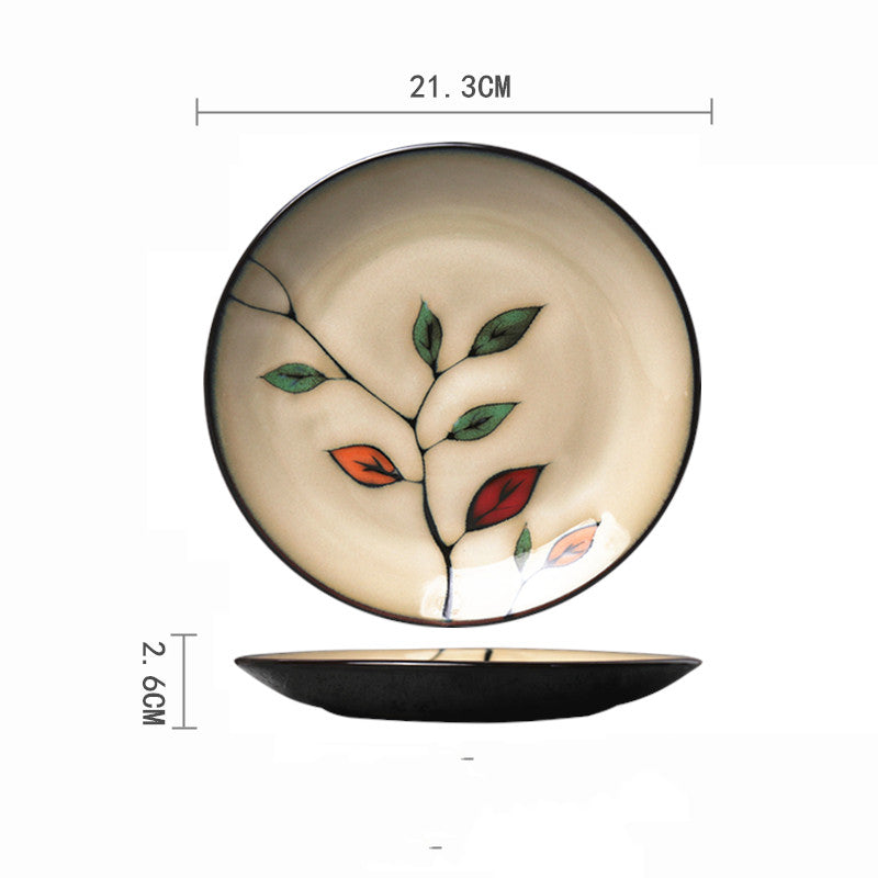 Ceramic Hand-painted Western Food Microwave Breakfast Plate