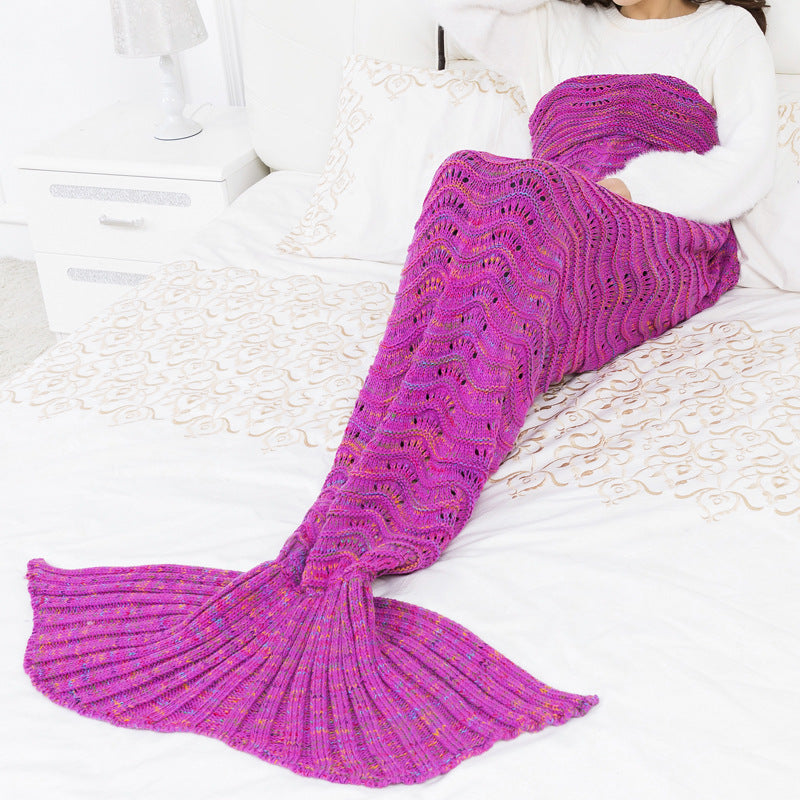 Hollow Sofa Corrugated Mermaid Blanket