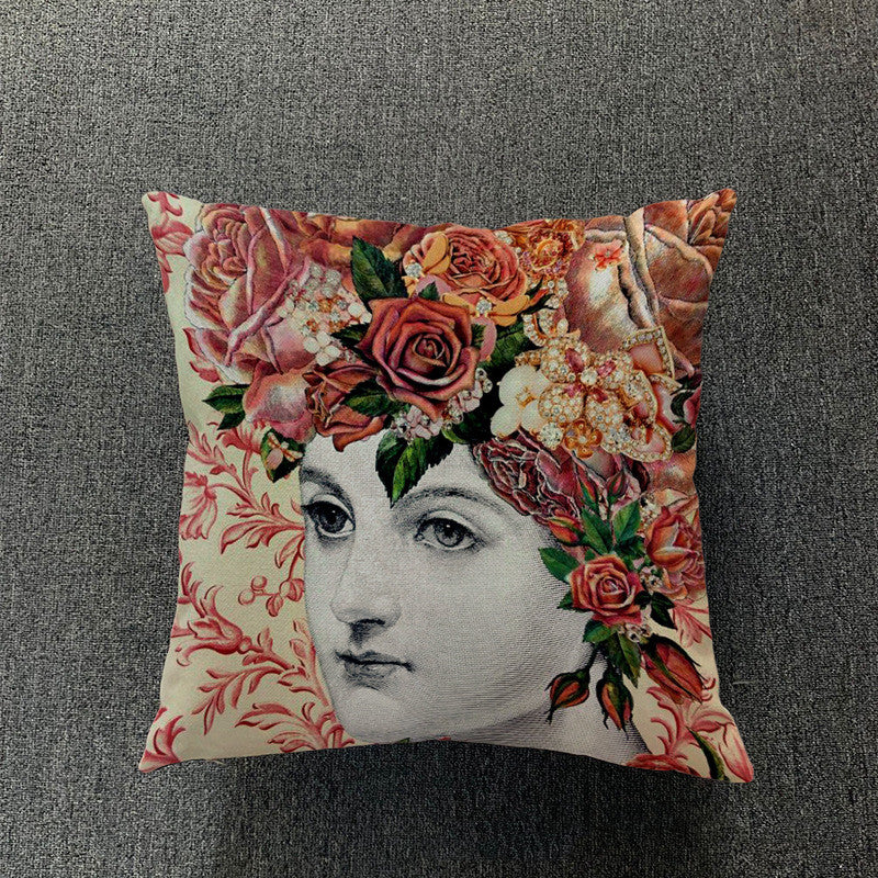 Simple Living Room Cotton And Linen Pillowcase