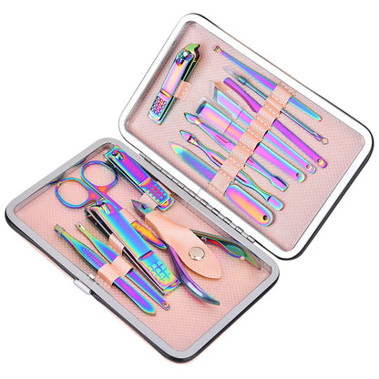 15-piece Colorful Manicure Tool Set Symphony Stainless Steel