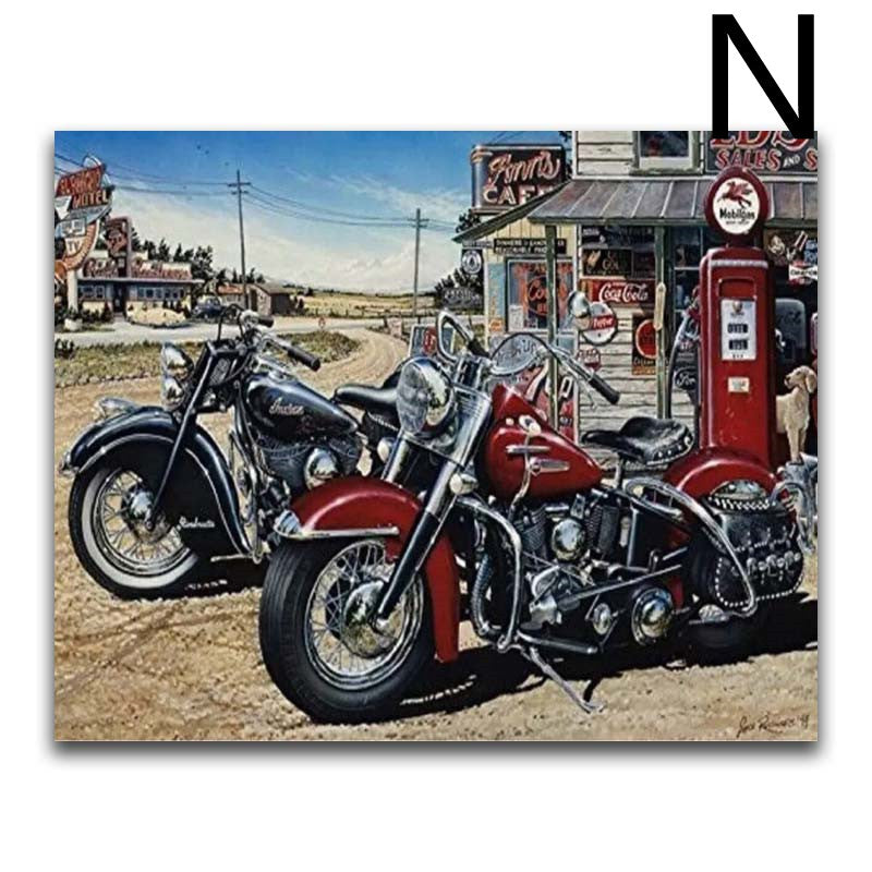 5D Diamond Painting Cartoon Car Bus Motorcycle Cross Stitch