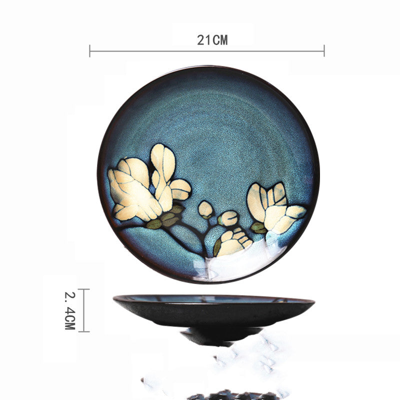 Ceramic Hand-painted Western Food Microwave Breakfast Plate