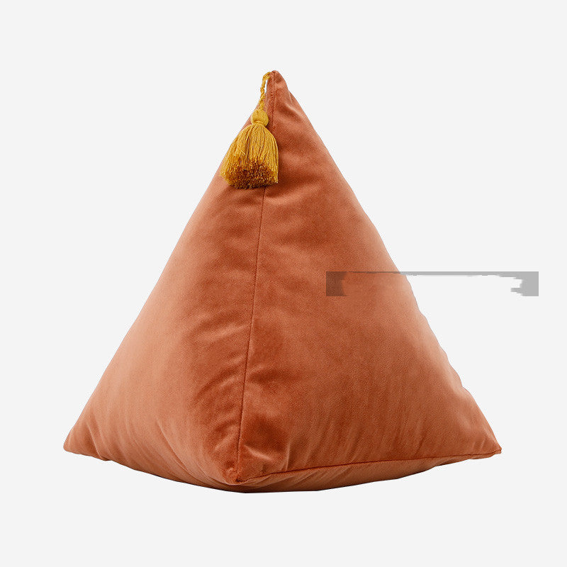 Triangular Pyramid Triangular Three-dimensional Shaped Zongzi Shaped Velvet Pillow Sofa Living Room Pillow Bed