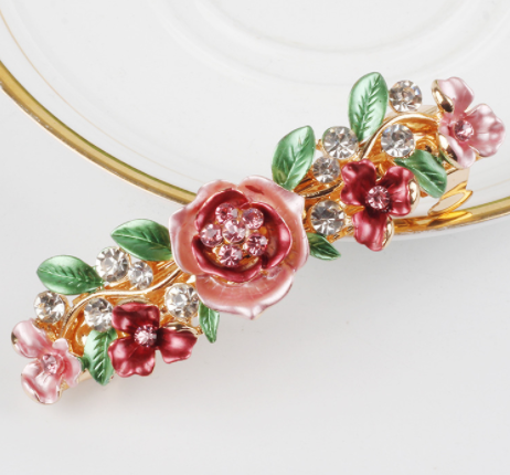 Alloy Women's Butterfly Clip Painted Flower Hair Accessories