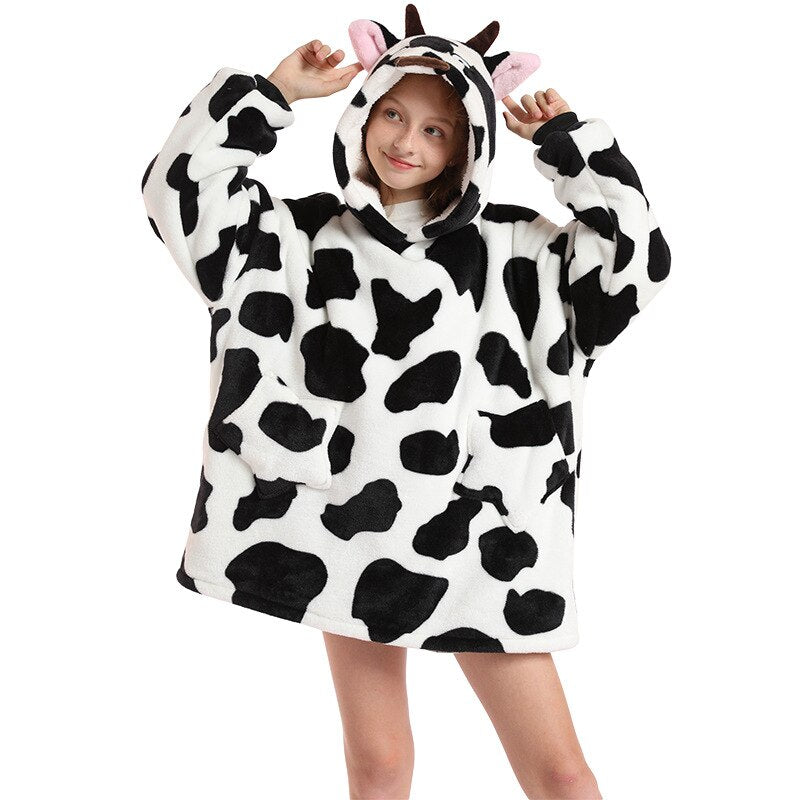 Homewear Plush Fleece Sherpa Blanket  Girls Sleepwear Homewear Fleece Warm Sherpa Blanket