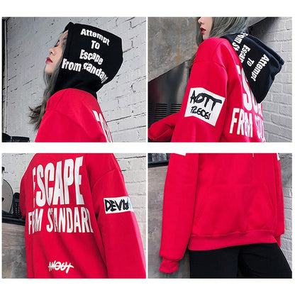 Hoodies Women   Fashion Sweatshirts Long Sleeve Hoodies Print Letter Female Tracksuits Sportswear